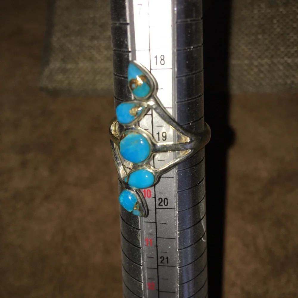 NWOT AUTHENTIC STERLING SILVER & GENUINE TURQUOISE  RING